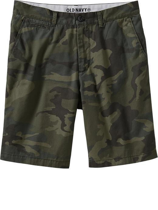 Old Navy Mens Slim Fit Twill Shorts 9 1/2&quot; - Camo Olive