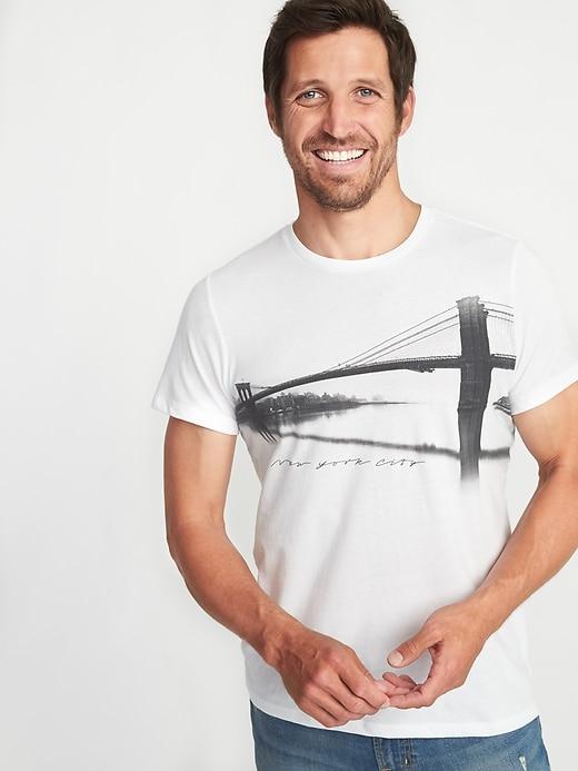 Old Navy Mens Graphic Crew-neck Tee For Men New York City Size Xs