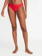 Textured-stripe Bikini Bottoms For Women