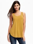 Old Navy Sueded Double Scoop Tank For Women - Gold Bars