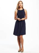 Old Navy Embroidered Swing Dress For Women - Lost At Sea Navy