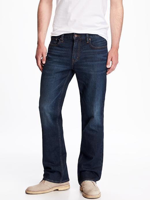 Old Navy Mens Boot-cut Built-in Flex Jeans For Men Dark Wash Size 42w