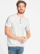 Old Navy Mens Soft-washed Henley For Men On White Heather Size Xxl