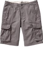 Old Navy Mens Broken In Cargo Shorts 10&quot; - Gray Stone