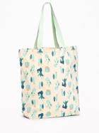Old Navy Womens Printed Canvas Tote For Women Cactus Size One Size