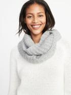 Old Navy Womens Rib-knit Infinity Scarf For Women Gray Size One Size