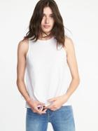 Old Navy Womens High-neck Swing Tank For Women Cream Size M