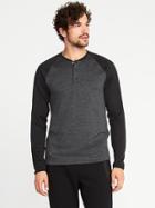 Old Navy Mens Go-warm Thermal-knit Henley For Men Cloud Cover Size Xxl