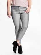 Old Navy Womens Plus Universal Mid Rise Metallic Jeans Size 16 Plus - Pewter