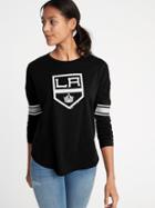 Old Navy Womens Nhl Team Sleeve-stripe Tee For Women La Kings Size L