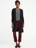 Old Navy Womens Open-front Boucl Sweater For Women Blackjack Size S