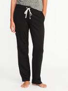 Old Navy Fleece Straight Leg Sweatpants For Women - Black