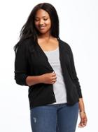 Old Navy Womens Semi-fitted Plus-size V-neck Cardi Black Size 1x