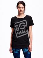 Old Navy Go Dry Relaxed Fit Tee - Black