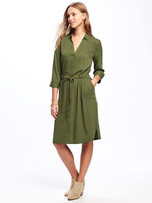 Old Navy Utility Shirt Dress For Women - Hunter Pines