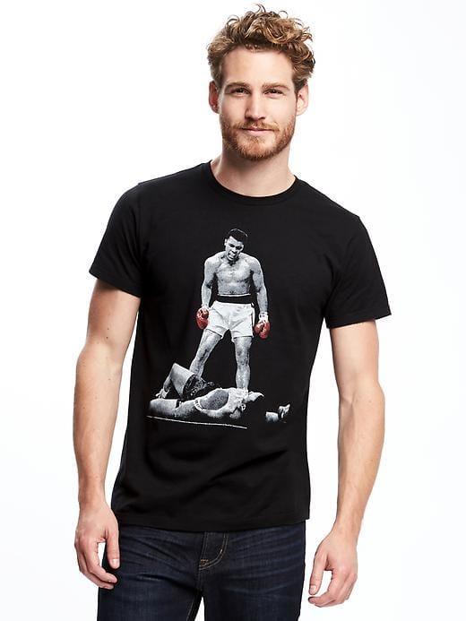 Old Navy Mens Muhammad Ali Tee For Men Blackjack Size S