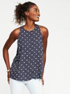 Old Navy Relaxed High Neck Tank For Women - Navy Dots