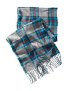 Old Navy Mens Plaid Scarf Size One Size - Gray & Blue Plaid