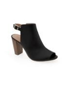 Old Navy Heeled Peep Toe Booties For Women - Black