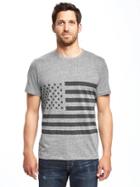 Old Navy Soft Washed Printed Tee For Men - Heather Gray