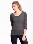 Old Navy Womens Active Crepe Tee Size L - Carbon