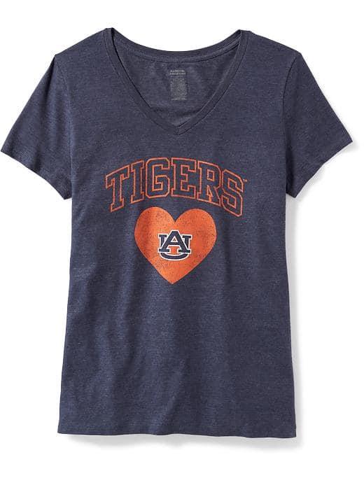 Old Navy Ncaa V Neck Tee For Women - Auburn University