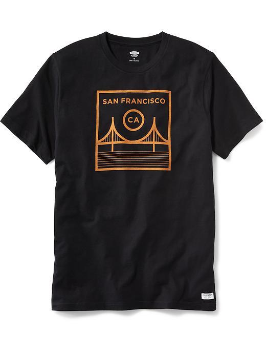 Old Navy Short Sleeve City Graphic Tee For Men - Black