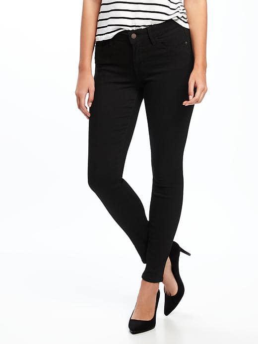 Old Navy Mid Rise Rockstar Skinny Jeans For Women - Black