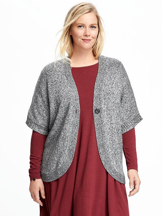 Old Navy Dolman Sleeve Plus - Black Marl