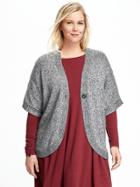 Old Navy Dolman Sleeve Plus - Black Marl