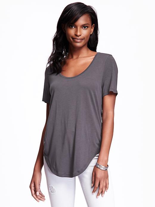 Old Navy Hi Lo Tee For Women - Dark Steel