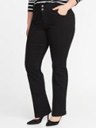 Old Navy Womens Smooth & Slim Plus-size Built-in Sculpt Boot-cut Jeans Black Size 24
