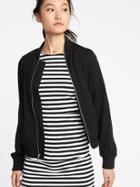 Old Navy Womens Lightweight Twill Bomber Jacket For Women Black Size S