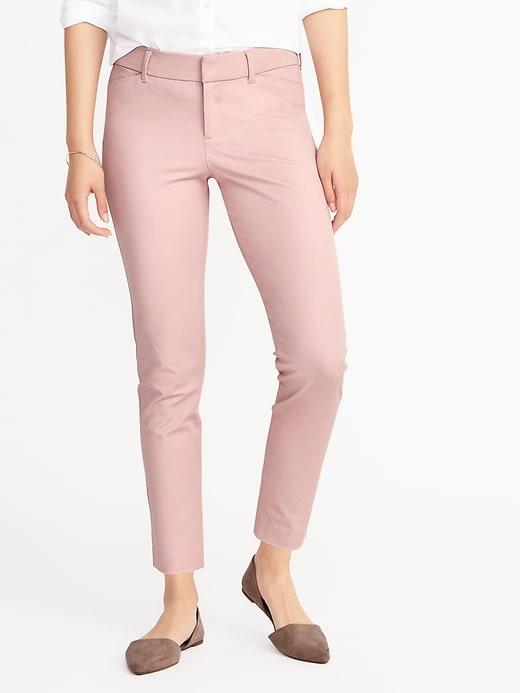 Old Navy Womens Mid-rise Pixie Ankle Pants For Women Pink Paradigm Size 16