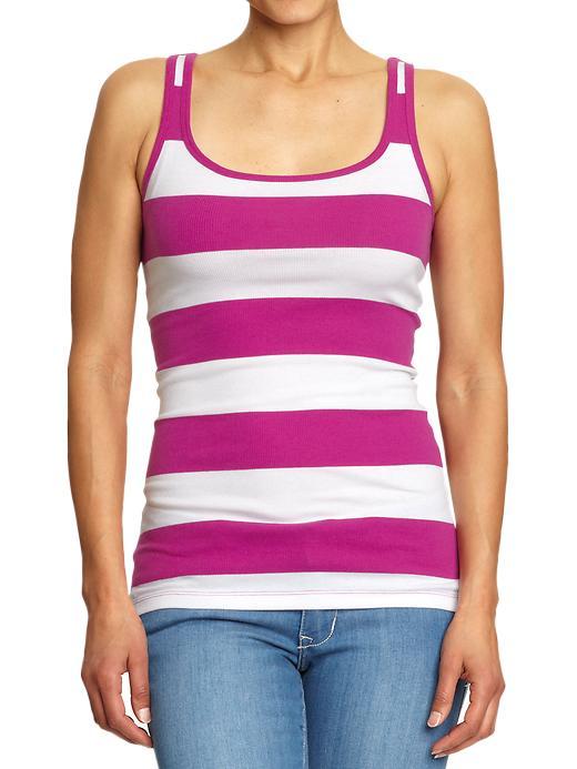 Old Navy Perfect Rib Knit Tank - Pink Stripe
