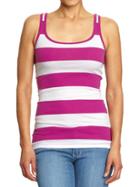 Old Navy Perfect Rib Knit Tank - Pink Stripe