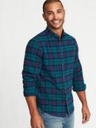 Old Navy Mens Regular-fit Built-in Flex Everyday Oxford Shirt For Men Cobalt Ink Size Xl