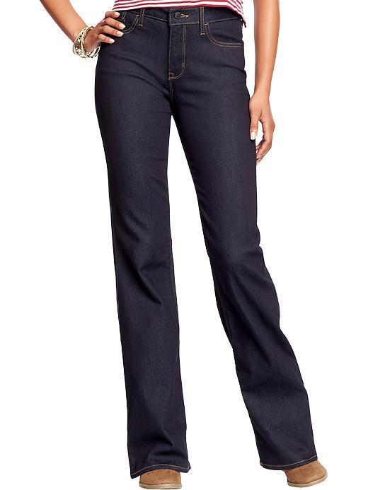 Old Navy Womens The Rockstar Mid Rise Flare Leg Jeans - Rinse