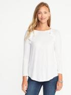 Old Navy Relaxed Ruffle Trim Top For Women - Calla Lilies