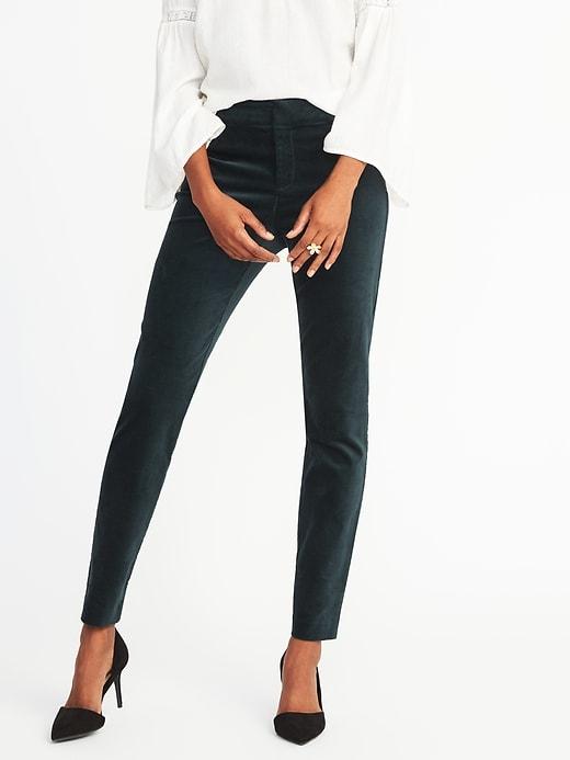 Old Navy Womens Mid-rise Pixie Velvet Ankle Pants For Women Glorious Pine Size 20