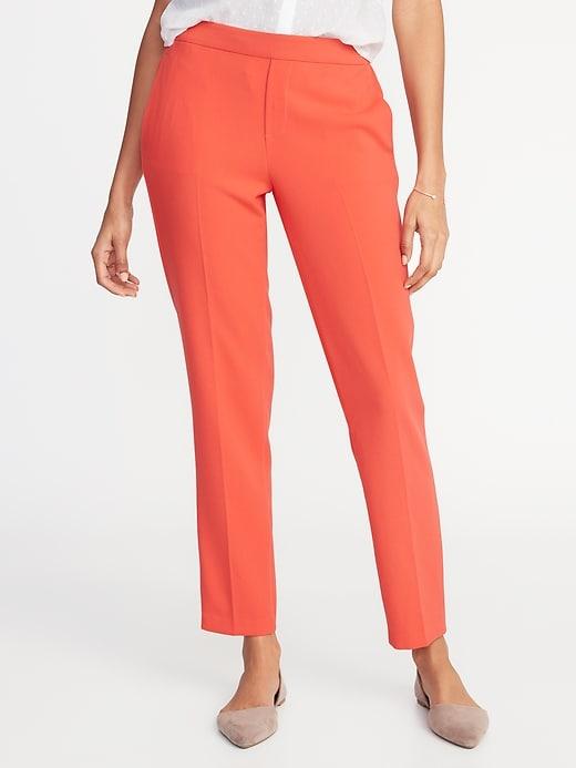 Mid-rise Pull-on Straight Pants For Women
