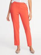 Mid-rise Pull-on Straight Pants For Women