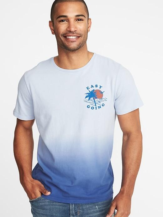 Old Navy Mens Garment-dyed Graphic Tee For Men Easy Going Size L