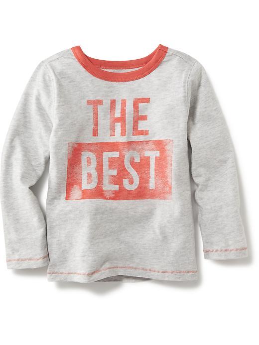 Old Navy Graphic Print Ringer Tee - Bc02 Light Hthr Grey