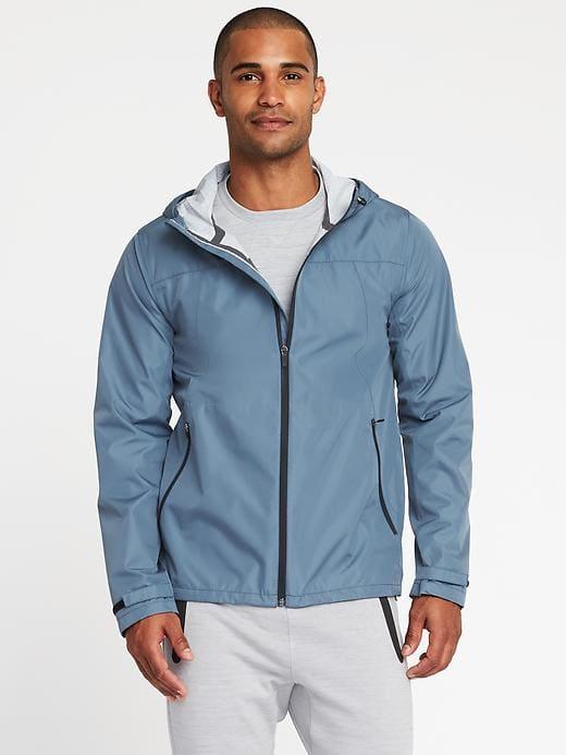 Old Navy Go H2o Max Hooded Rain Jacket For Men - Wintry Waters