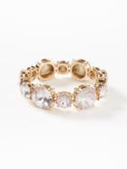 Old Navy Scalloped Crystal Stone Stretch Bracelet For Women - Rose Cloud