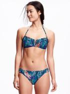Old Navy Halter Bandeau Bikini Top - Navy Blue Print