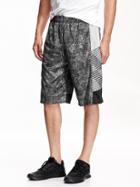 Old Navy Mens Go Dry Basketball Shorts 12&quot; Size Xxl Big - Black Jack Print