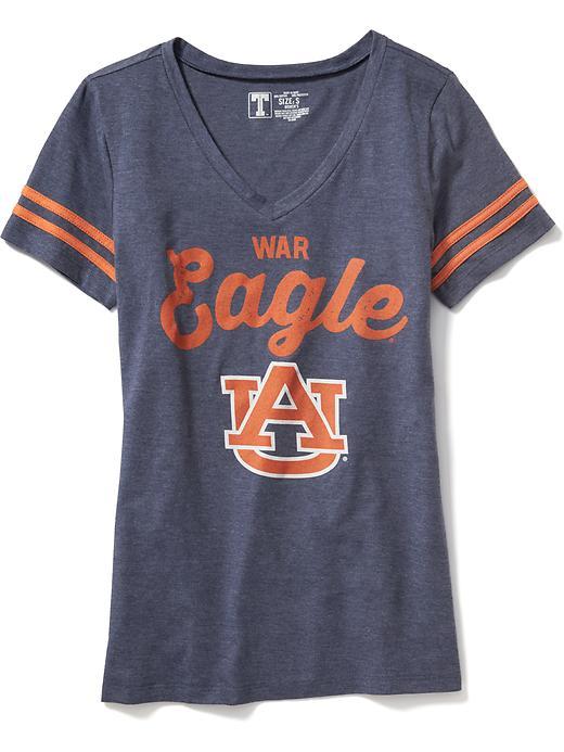 Old Navy College Team Graphic V Neck Tee For Women - Auburn University