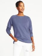 Old Navy Womens Relaxed French Terry Sweatshirt For Women Majestic Sea Size Xxl